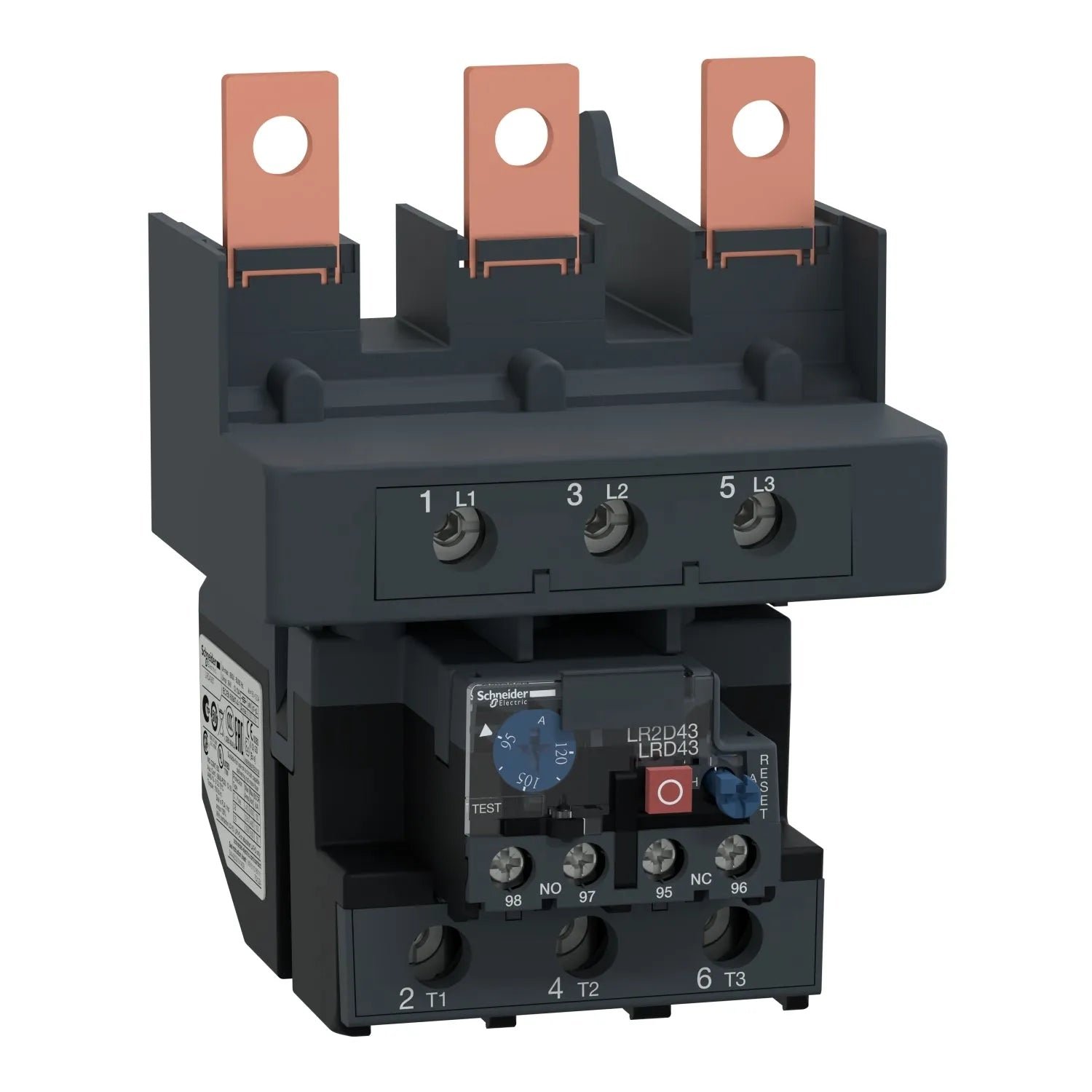 Schneider LRD4367 TeSys Deca Thermal Overload Relay - 95-120 A