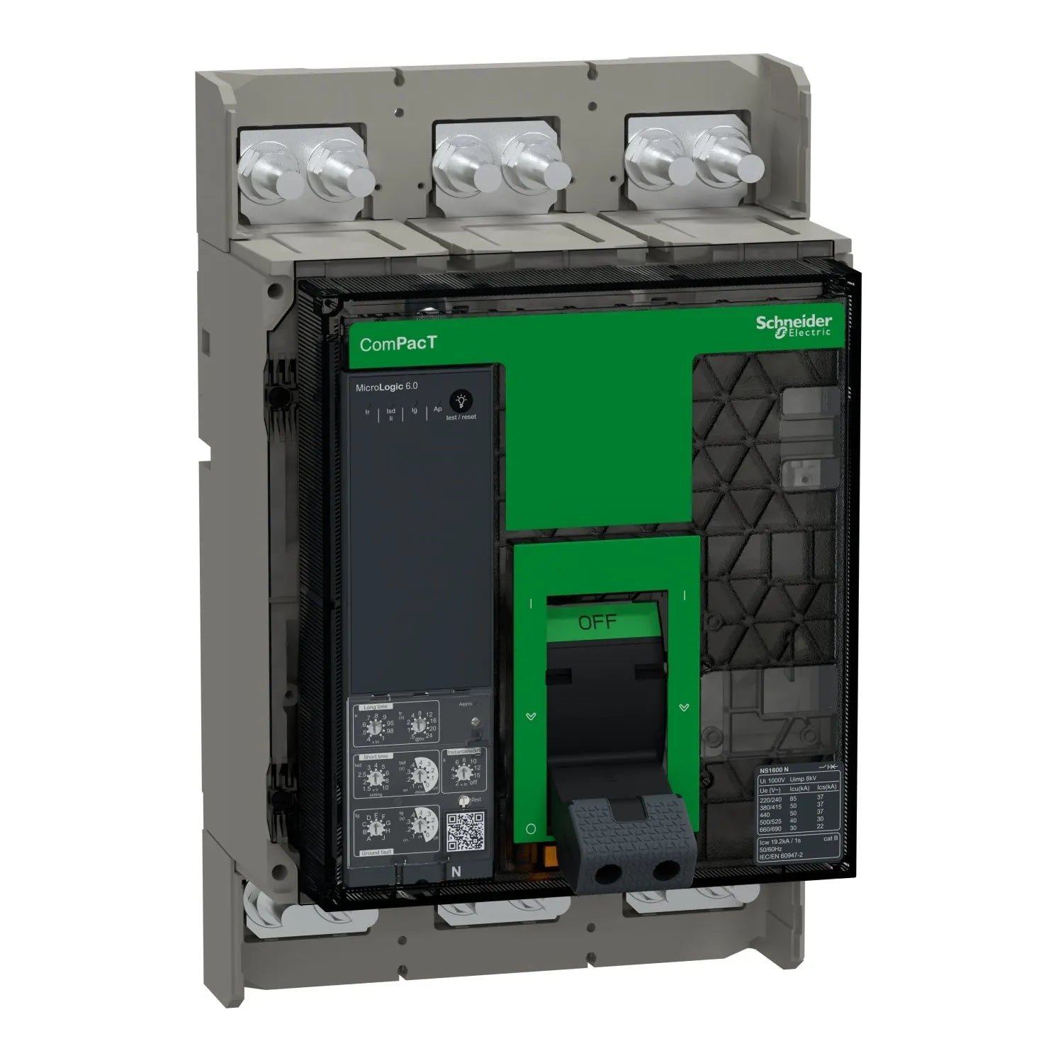 Schneider NS1600N 4 Pole Molded Case Circuit Breaker 50 kA
